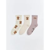 LC Waikiki Ekru Köpek Baskılı Kadın Soket Çorap 3 Lü (S6) - 39 - Vegatal Blue