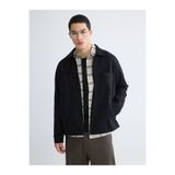 LC Waikiki Elsiva Collection Siyah Loose Fit Erkek Gabardin Gömlek Ceket