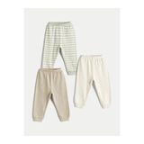 LC Waikiki Erkek Bebek Beli Lastikli Jogger Eşofman Altı 3’lü Set