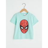 LC Waikiki Erkek Bebek Spiderman Tişört - Açık Turkuaz - 24 - 36 Ay