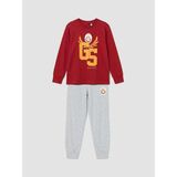 LC Waikiki Galatasaray Baskılı Erkek Çocuk Pijama Takım (S6) - Kırmızı - 10 - 11 Yaş