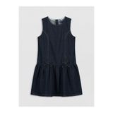 LC Waikiki GiyÇık Store den İndigo Fiyonk Detaylı Kız Çocuk Jean Elbise
