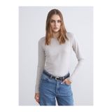 LC Waikiki Gri Bisiklet Yaka Kadın Body