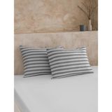 LC Waikiki Gri Çizgili Yastık Kılıfı 2 Li 50X70 cm (S6) - Yeşil
