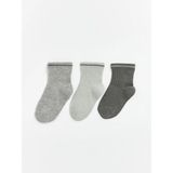 LC Waikiki Gri Erkek Bebek Soket Çorap 3 Lü (S6) - 22 - Gri Melanj