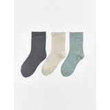 LC Waikiki Gri Erkek Çocuk Soket Çorap 3 Lü (S6) - 33 - 37 - Gri Melanj