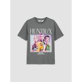 LC Waikiki Gri K-Pop Demon Hunters Baskılı Kız Çocuk Tişört - 12 - 13 Yaş
