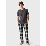 Lc Waıkıkı Gri Regular Fit Ekose Erkek Pijama Takım