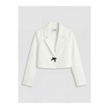 LC Waikiki GÜLİS GİYİM'DEN Beyaz Fiyonk Detaylı Kız Çocuk Blazer Ceket