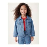 LC Waikiki GÜLİS GİYİM'DEN İndigo Nakışlı Kız Çocuk Jean Ceket