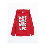LC Waikiki GÜLİS GİYİM'DEN Kırmızı Kapüşonlu Liverpool Baskılı Erkek Çocuk Sweatshirt