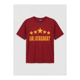 LC Waikiki GÜLİS GİYİM^DEN YENİ SEZON Kırmızı Bisiklet Yaka Galatasaray Baskılı Erkek Çocuk Tişört