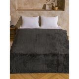 LC Waikiki Home Antrasit Çift Kişilik Pelüş Battaniye 200X220 cm - 200 x 220 cm