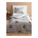 LC Waikiki HOME Gri Ayı Teddy Baskılı Tek Kişilik Nevresim Seti, 160 x 220 cm