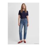 LC Waikiki İndigo Petite Mom Fit Kadın Jean Pantolon
