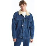 LC Waikiki Indigo Rahat Kalıp Erkek Jean Ceket - M