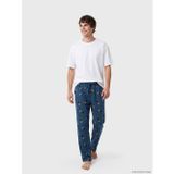 LC WAIKIKI İndigo Regular Fit Baskılı Erkek Pijama Alt