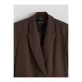 LC Waikiki Kahverengi Kruvaze Yaka Kadın Blazer Ceket