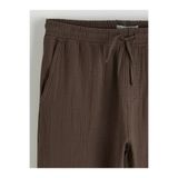 LC Waikiki Kahverengi Loose Fit Erkek Müslin Pantolon