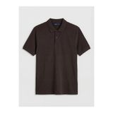 LC Waikiki Kahverengi Polo Yaka Pike Erkek Tişört