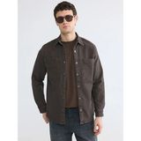 LC Waikiki Kahverengi Regular Fit Erkek Jean Gömlek