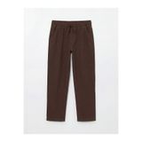 LC Waikiki Kahverengi Standart Fit Erkek Çocuk Poplin Pantolon