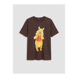 LC Waikiki Kahverengi Winnie The Pooh Baskılı %100 Pamuklu Kadın Tişört