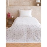 LC Waikiki Kalp Nakışlı Tek Kişilik Pike 160X220 cm (S6) - Kırmızı