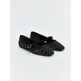 LC Waikiki Kare Burunlu Bantlı Işlemeli Kadın Babet (S6) - Black - Dropsuz - 39