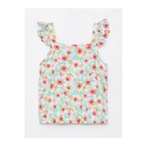 LC Waikiki Kare Yaka Çiçekli Kız Çocuk Crop Bluz