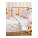 LC Waikiki Karışık Baskılı Kız Bebek Nevresim Takımı, 100 x 150 cm, Pembe