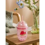 LC Waikiki Karışık Karpuz Baskılı Pipetli Meşrubat Bardağı 450 ml - Karışık İşleme