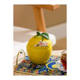 LC Waikiki Karışık Limon Figürlü Seramik Şekerlik, Sarı, 11 cm