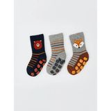 LC Waikiki Kaydırmaz Tabanlı Erkek Çocuk Soket Çorap 3'lü (W5) - 22 - Navy