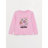 LC Waikiki Kids Bisiklet Yaka Baskılı Uzun Kollu Kız Çocuk Tişört - 3 - 4 Yaş - Lila