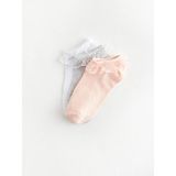 LC Waikiki Kids Dantel Detaylı Kız Çocuk Patik Çorap 3'lü - 30 - 32 - Pink