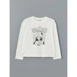 LC Waikiki Kids Ekru Bisiklet Yaka Kız Çocuk Tişört - Açık Ekru - 9 - 10 Yaş