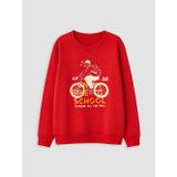 LC WAIKIKI Kırmızı Baskılı Erkek Çocuk Sweatshirt