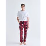Lc Waıkıkı Kırmızı Standart Kalıp Ayı Teddy Baskılı Erkek Pijama Alt