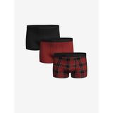 LC WAIKIKI Kirmizi Standart Kalıp Pamuklu Esnek Erkek Boxer 3'lü