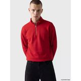 Lc Waıkıkı Kırmızı Yarım Fermuarlı Dik Yaka Erkek Sweatshirt