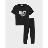 LC Waikiki Kız Çocuk Alt Üst Pijama Takımı - 9 - 10 Yaş - 000-Siyah