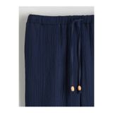 LC Waikiki Lacivert Beli Lastikli Kadın Müslin Pantolon