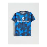 LC Waikiki Lacivert Bisiklet Yaka Real Madrid Baskılı Erkek Çocuk Tişört