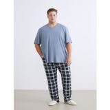 Lc Waıkıkı Lacivert Büyük Beden Standart Kalıp Ekose Erkek Pijama Alt