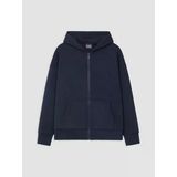 Lc Waıkıkı Lacivert Kapüşonlu Kız Çocuk Soft Touch Fermuarlı Sweatshirt