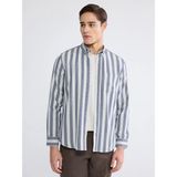 LC Waikiki Lacivert Regular Fit Çizgili Erkek Gömlek - Lacivert Çizgili - XL