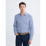 LC Waikiki Lacivert Slim Fit Çizgili Erkek Gömlek - Lacivert Çizgili - 2XL