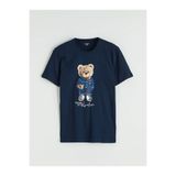 LC Waikiki Lacivert Standart Kalıp Ayı Teddy Baskılı Erkek Pijama Takımı