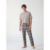 LC Waikiki Lc Waıkıkı Bej Standart Kalıp Ekose Erkek Pijama Altı - 2XL